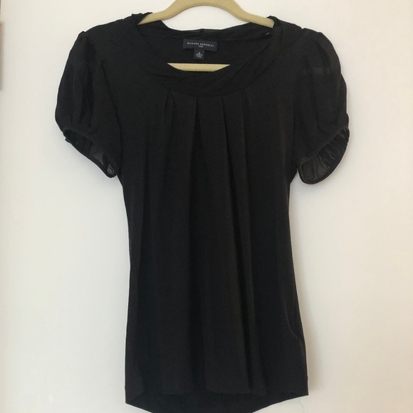 Banana Republic Tops - Banana Republic Black Short Sleeve Shirt